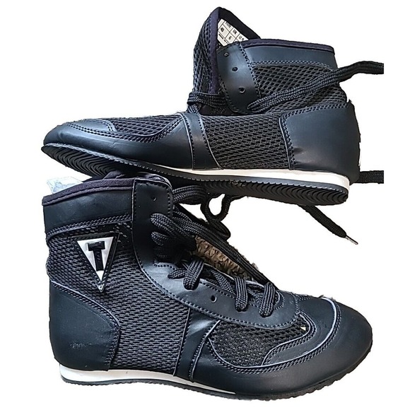 Title Boxing Speed-Flex Encore Mid-Length Boxing Shoes Black Size 7 - Picture 1 of 6
